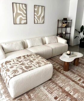 Bouclé krémově bílá sedací souprava Svansele Beliani - 4