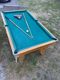 Retro kulečník (pool) – vhodný k renovaci - 4