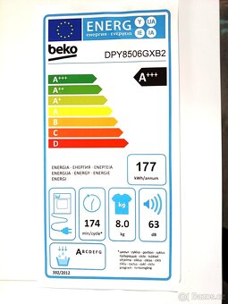 Nová sušička Beko A+++8 kg, ZÁRUKA - 4