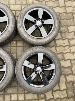 ORIGINÁL Alu Volkswagen, Škoda R16, 5x112 - TOP STAV, ZIMNÍ - 4