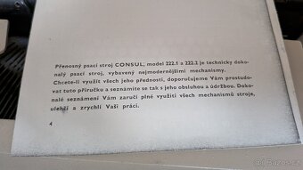 Psací stroj Consul 222 s kufříkem - 4