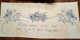 Historická výšivka 2 ks - červená a modrá - 4