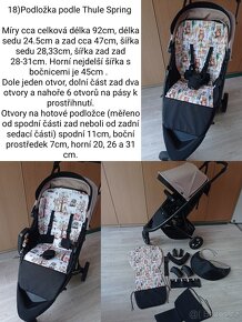 Podložka do kočárku, nové, šití na zakázku, ceny od - 4