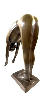 PLAVEC SKOK DO VODY - MODERNA SOCHA Z BRONZU 85 cm - 4