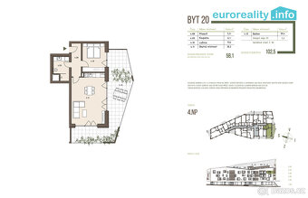 Prodej, apartmán 2+KK, 58,1 m2, balkón, Železná Ruda - 4