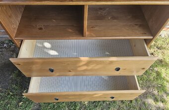 Komoda Ikea Leksvik mořidlo antik - 4