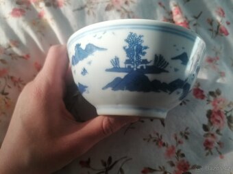 Vintage porcelánová čínská sada s miskou a lžíci - 4