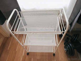 IKEA = HORNAVAN vozík na kolečkách - bilý - 4