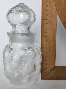 Retro dóza Pavel Pánek, lisované sklo, ČSSR, pošta 79.- - 4