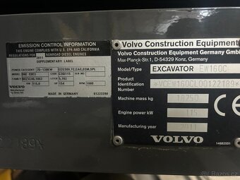 Kolový bagr Volvo EW160C - 4