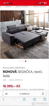 Rozkládací rohová sedačka L - 4