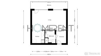 Pronájem bytu 1+kk, 34m² - Praha - Žižkov - 4