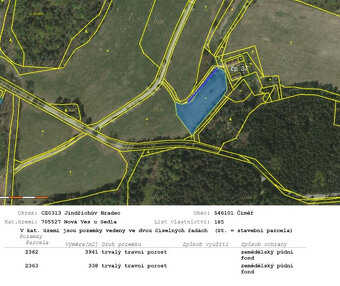 Jedinečný pozemkem na luxusním místě Nová Ves 4200m2 - 4