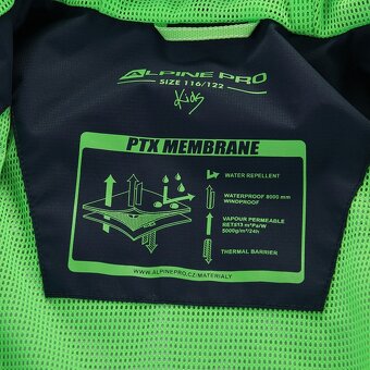 Dětská podzimní membránová bunda ALPINE PRO - NOVÁ - 4