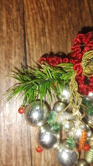 Vánoční ozdoby kuličky s husím peřím - 4