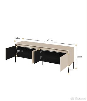 Stůl pod TV s LED osvětlením - 4