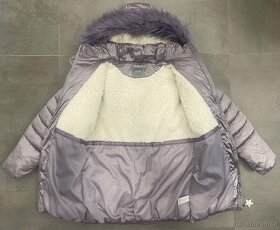 Dívčí zimní zateplený kabát s kapucí Next, vel. 152 - 4
