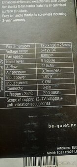 PC ventilator BeQuiet 120mm SW 1 - 4