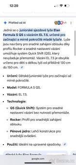 Dětské lyže elán s vázáním Nové - 4