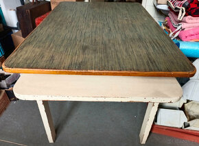 starý kuchyňský stůl židle dřevěné na chalupu chatu aj. - 4