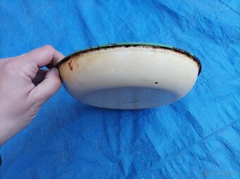 Smaltovaná žlutá mísa, průměr 20 cm - 4