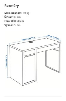 Psací stůl Micke (IKEA) - 4