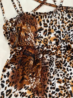 Leopard šaty, vel neuvedena cca S-M - 4