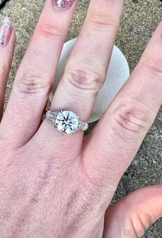 3 ct. moissanite diamantový Snubní prsten diamant 925 - 4