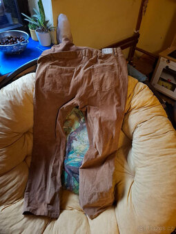 Těhotenské manšestrové kalhoty 3x vel.46/48/50 - 4