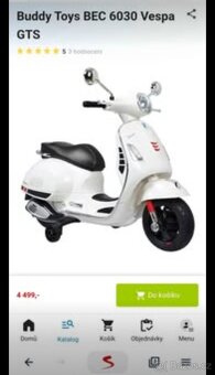 Dětský skútr Vespa Buddy Toys - 4