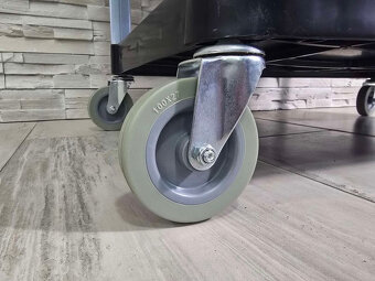 Servírovací vozík 3 patra černý plast nový rozbalený - 4