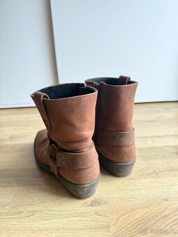 Kovbojské kožené boty koně kotníkové - 4