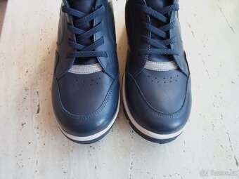 Modré kotníčkové boty kožené - 37 - 4