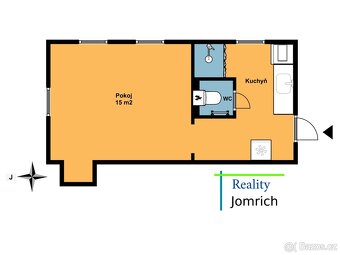 Pronájem bytu 1+1 s vl. vytápěním, ca 30 m2, v centru LBC - 4