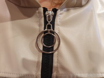 Nova znackova podzimni dlouha bezova bunda parka - 4