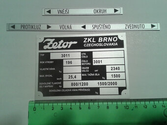 sada štítků Zetor 2011-5611 a další - 4