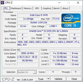 ASROCK Z77-PRO3 + CORE I5-3470 + 8GB RAM - 4