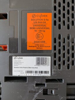 Autosedačka Cybex Solution S-fix, 15-36 kg ISOFIX - 4