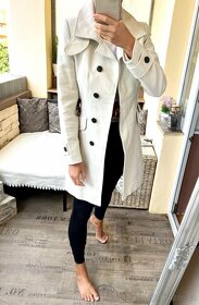 Karen Millen bílý jarní kabát, nový - 4