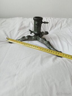 Zelený litinový stojánek na vánoční stromeček - 4