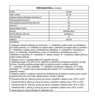 Prodám Vinotéku Guzzanti GZ 100 - 4