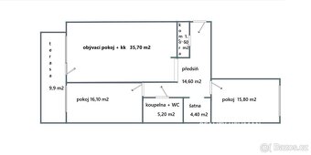 Prodej bytu 3+kk 94 m2 s terasou 10 m2 v Rezidenci Vítkov - 4