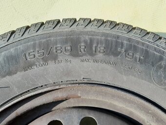 Kola 13", plechové disky + letní pneu 155/80 R13 - 4