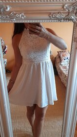 Shein krajkové bílé šaty - 4