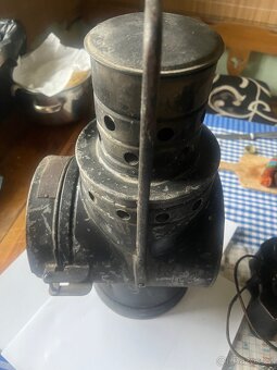 Petrolejová lampa nádražní 2. světová válka - 4