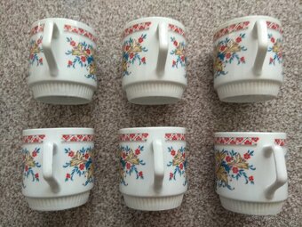 Nová retro sada hrnků Porcelánka Dubí Czechoslovakia - 6 ks - 4