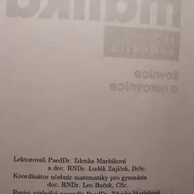 Učebnice matematiky pro gymnázia a střední školy - 4