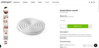 Silikonová forma Silikomart Insert Decor kulatá nová - 4