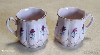 Prodám 2 hrnečky růžový porcelán - 4