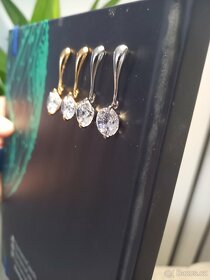 Náušnice stříbrná a zlatá barva - 4